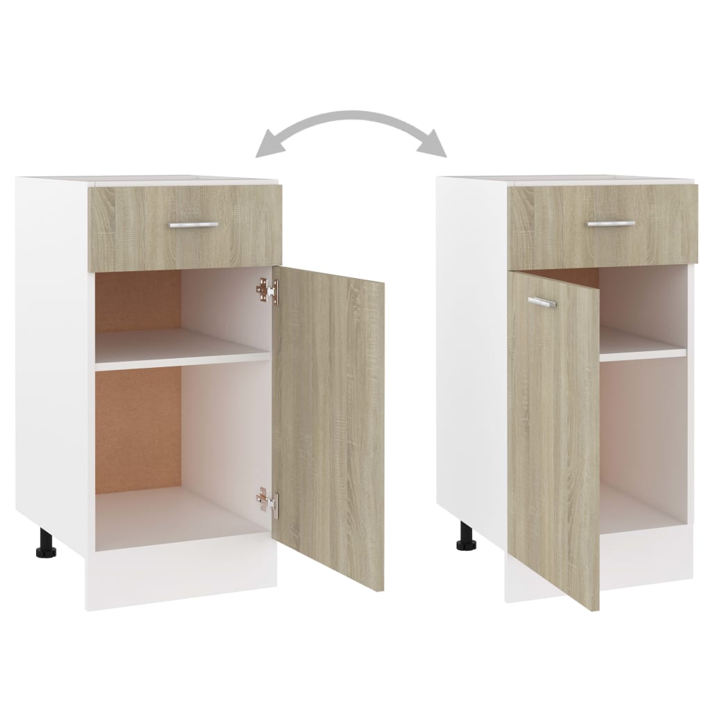 vidaXL Schubunterschrank Sonoma-Eiche 40x46x81,5 cm Holzwerkstoff