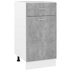 vidaXL Schubunterschrank Betongrau 40x46x81,5 cm Holzwerkstoff