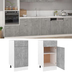 vidaXL Schubunterschrank Betongrau 40x46x81,5 cm Holzwerkstoff