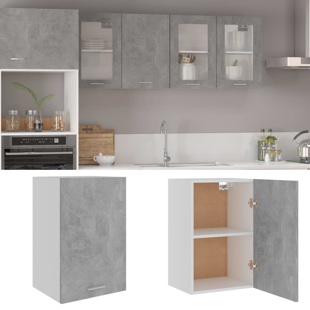 vidaXL Hängeschrank Lyon Betongrau 39,5x31x60 cm Holzwerkstoff