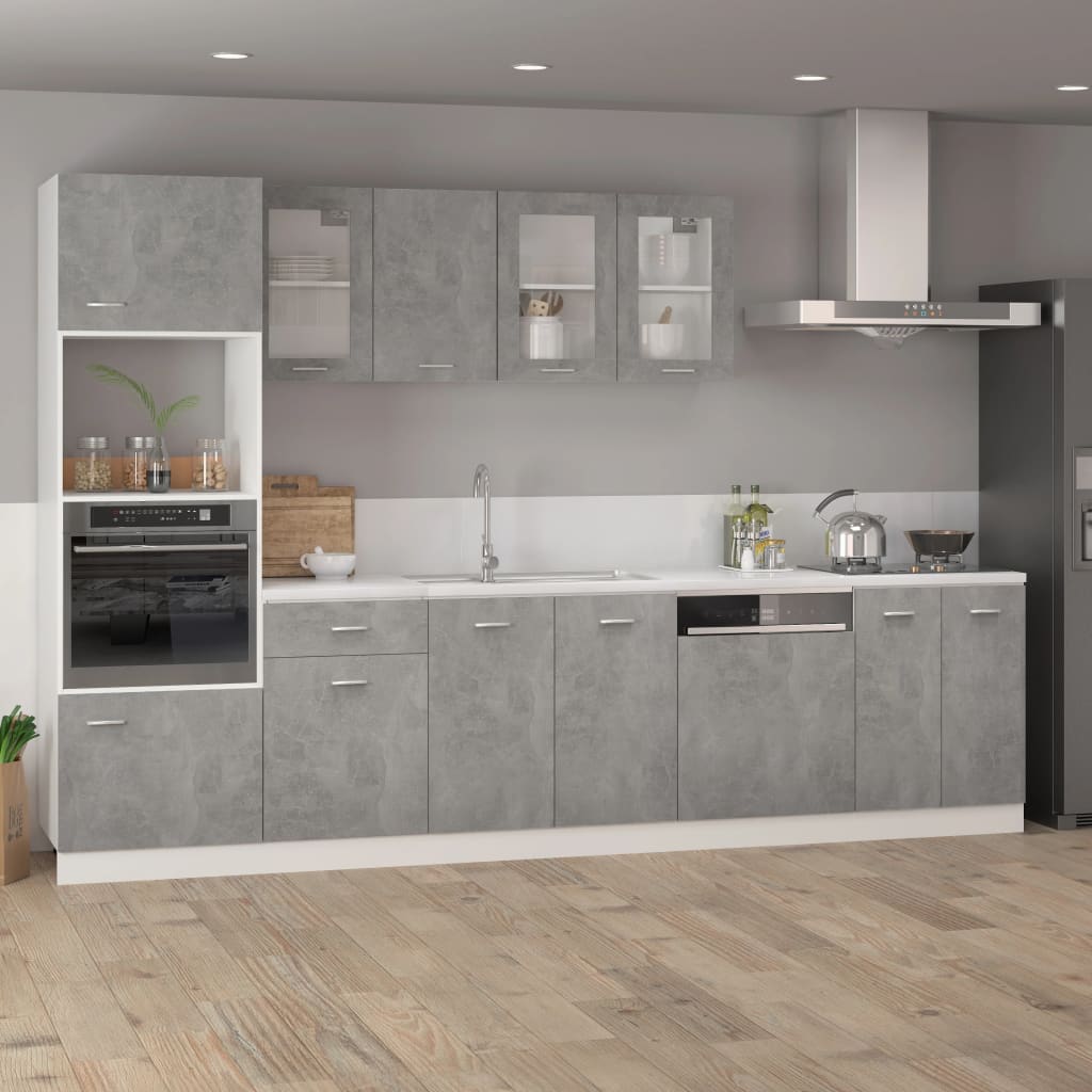 vidaXL Hängeschrank Lyon Betongrau 39,5x31x60 cm Holzwerkstoff