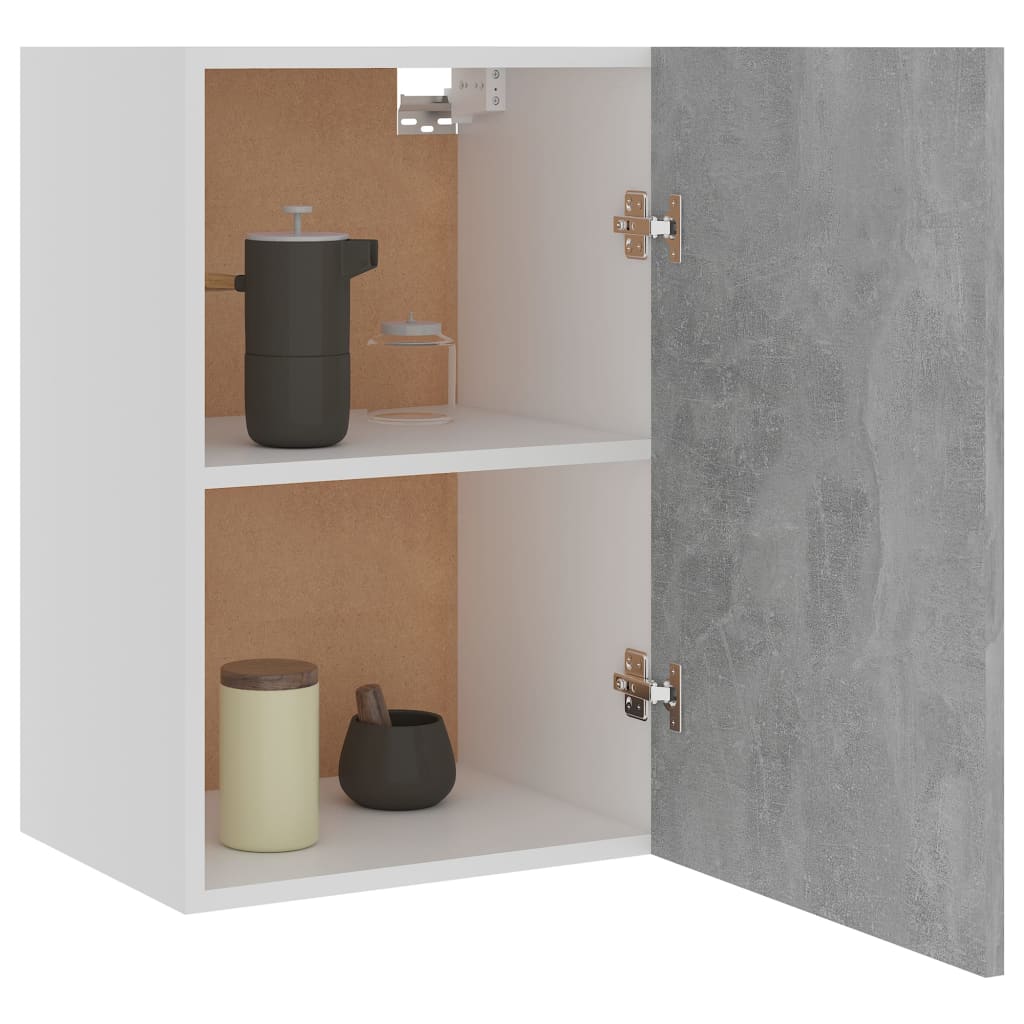 vidaXL Hängeschrank Lyon Betongrau 39,5x31x60 cm Holzwerkstoff