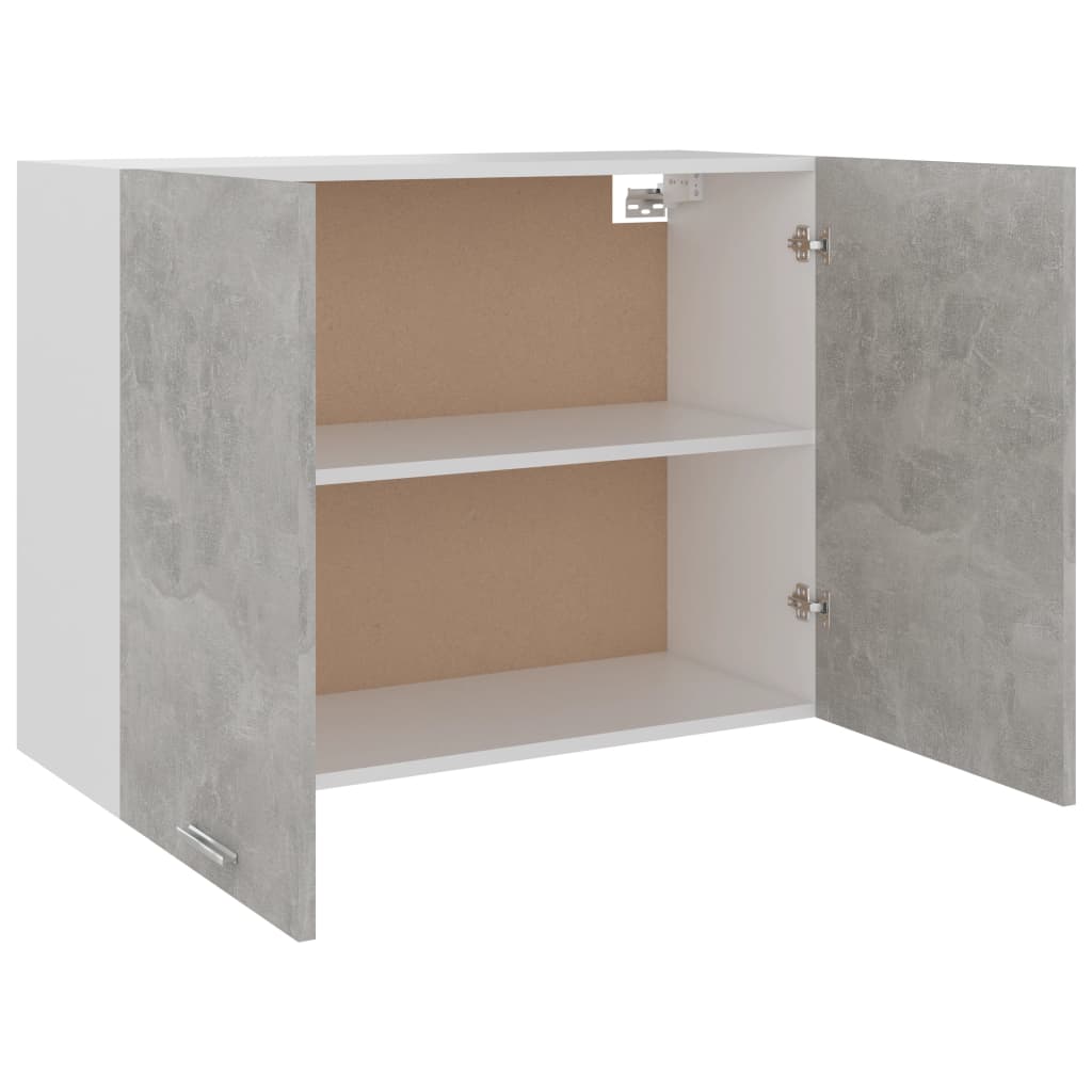 vidaXL Hängeschrank Betongrau 80x31x60 cm Holzwerkstoff
