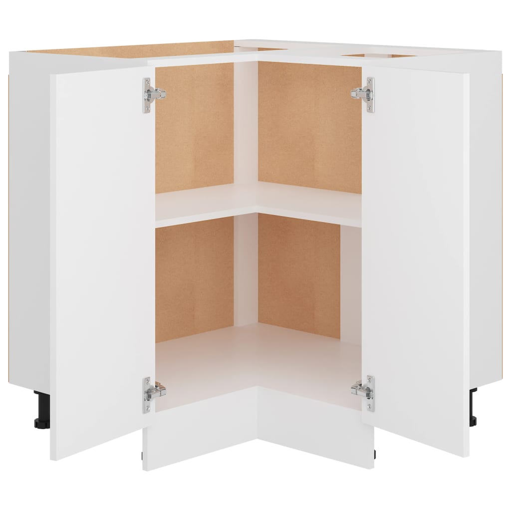 vidaXL Eckunterschrank Lyon Weiß 75,5x75,5x81,5 cm Holzwerkstoff