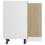 vidaXL Eckunterschrank Lyon Sonoma-Eiche 75,5x75,5x81,5 cm Holzwerkstoff