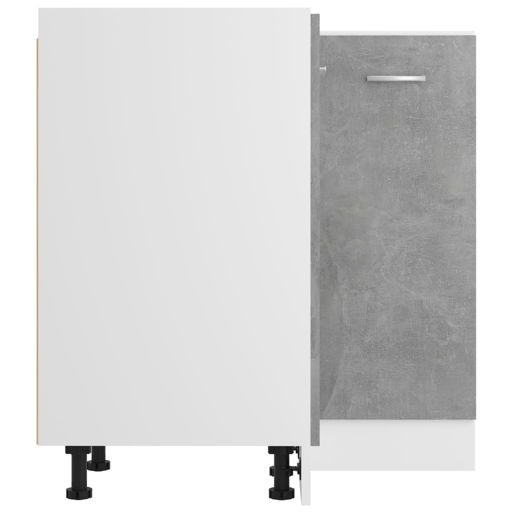 vidaXL Eckunterschrank Lyon Betongrau 75,5x75,5x81,5 cm Holzwerkstoff