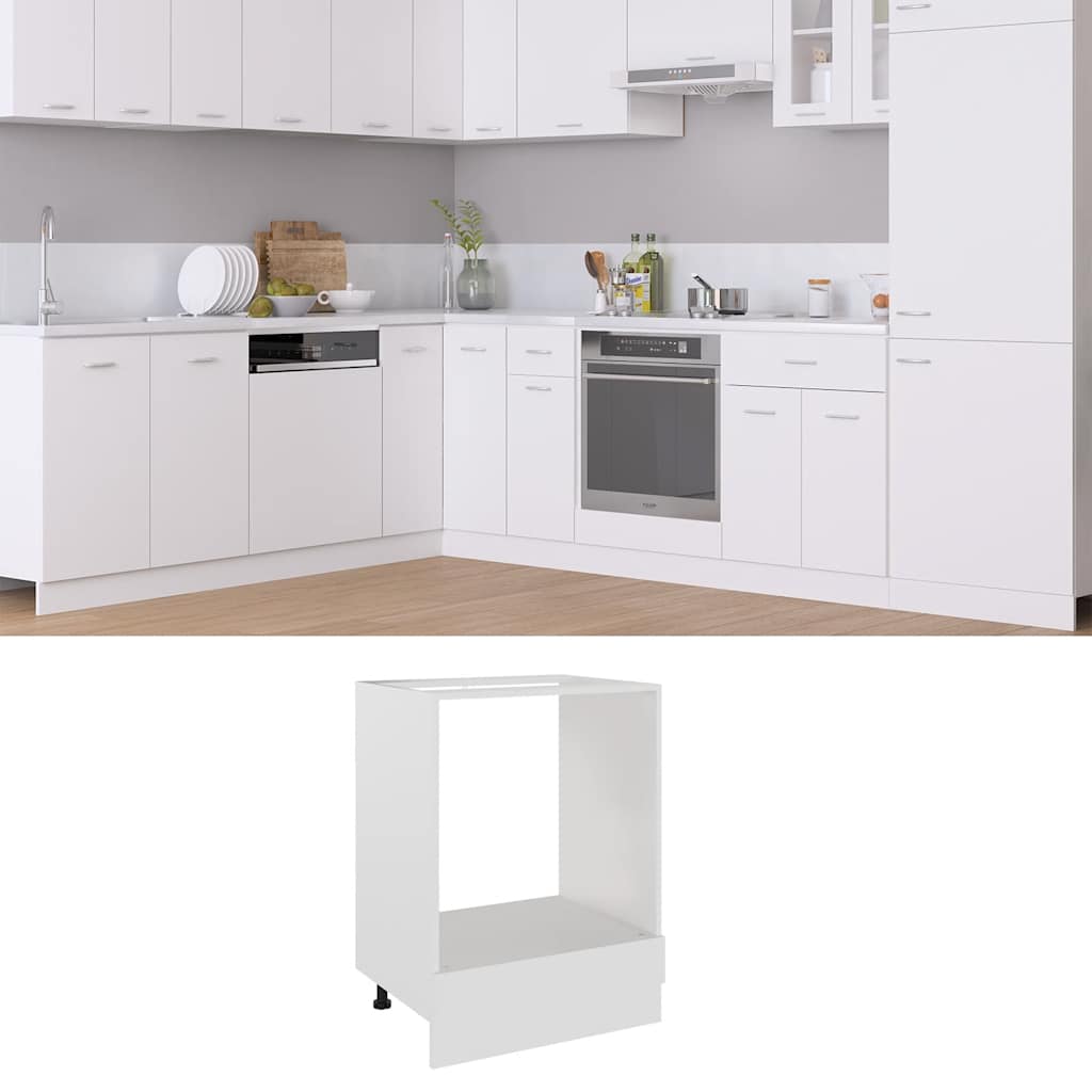 vidaXL Herdumbauschrank Lyon Weiß 60x46x81,5 cm Holzwerkstoff