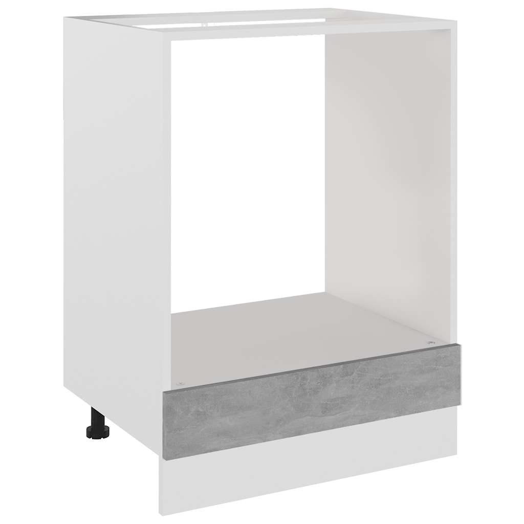 vidaXL Herdumbauschrank Lyon Betongrau 60x46x81,5 cm Holzwerkstoff