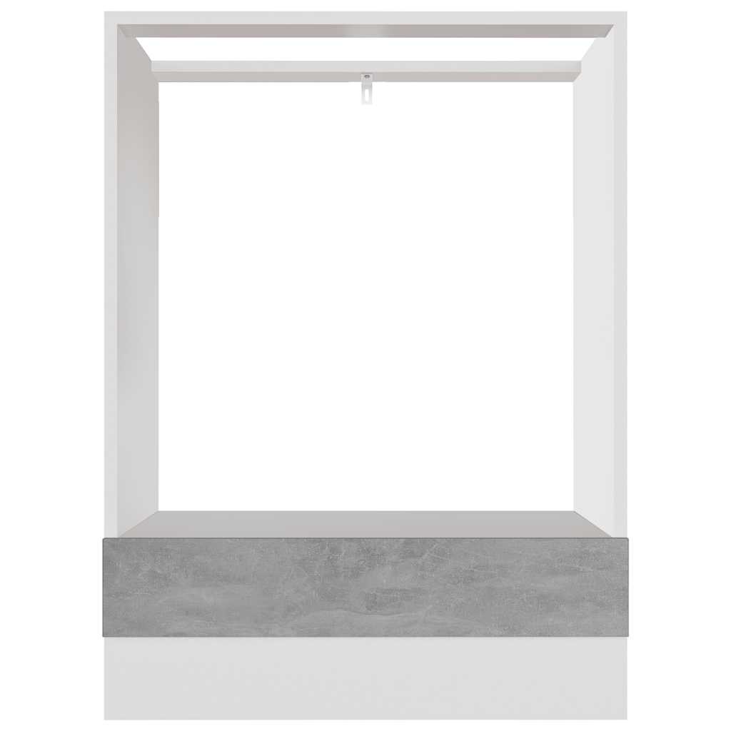 vidaXL Herdumbauschrank Lyon Betongrau 60x46x81,5 cm Holzwerkstoff