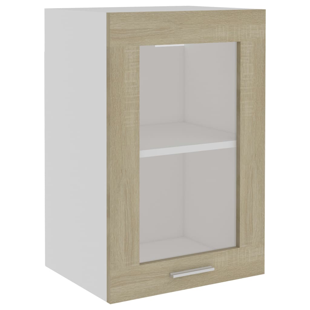 vidaXL Hängeglasschrank Lyon Sonoma-Eiche 40x31x60 cm Holzwerkstoff