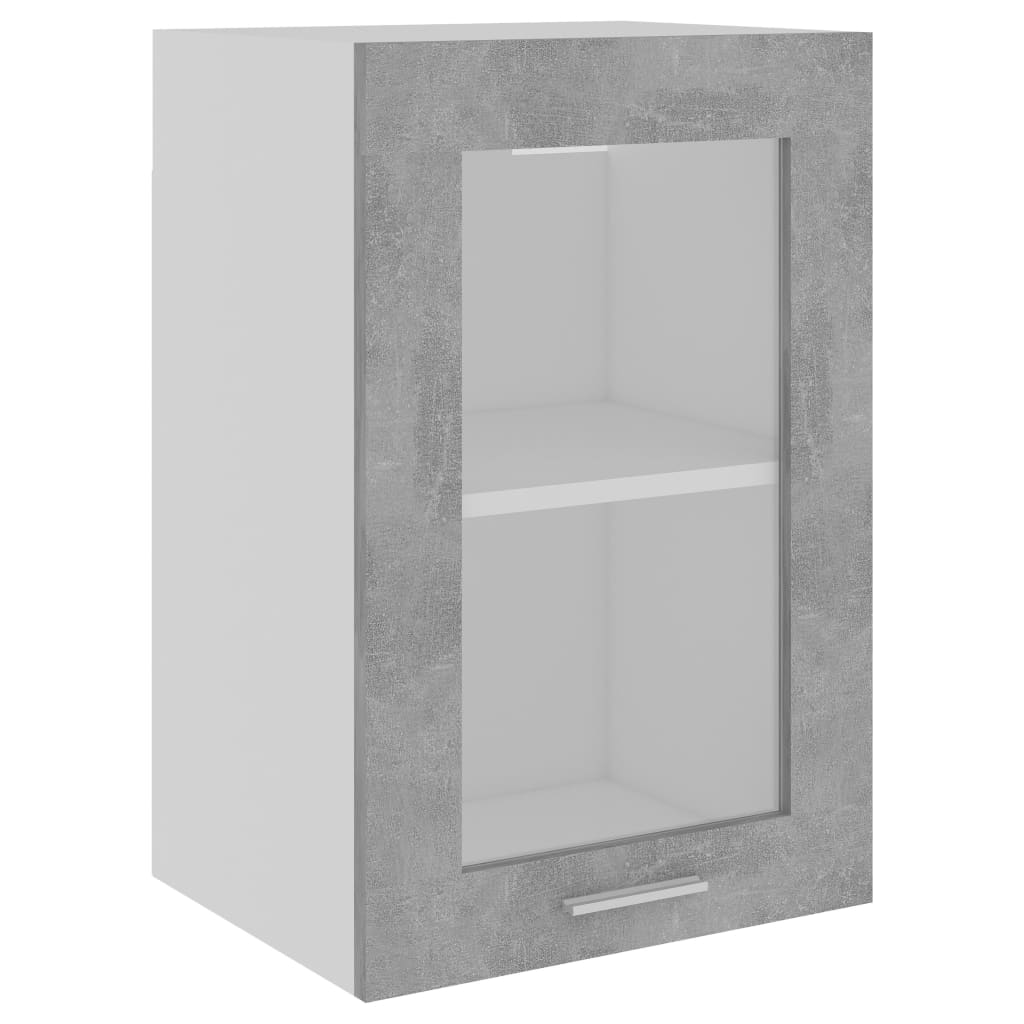 vidaXL Hängeglasschrank Lyon Betongrau 40x31x60 cm Holzwerkstoff