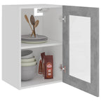 vidaXL Hängeglasschrank Lyon Betongrau 40x31x60 cm Holzwerkstoff