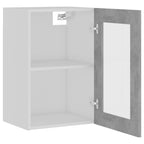 vidaXL Hängeglasschrank Lyon Betongrau 40x31x60 cm Holzwerkstoff
