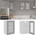 vidaXL Hängeglasschrank Lyon Betongrau 40x31x60 cm Holzwerkstoff