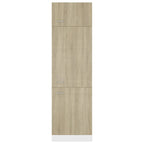 vidaXL Kühlumbauschrank Sonoma-Eiche 60x57x207 cm Holzwerkstoff