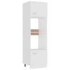 vidaXL Mikrowellenumbauschrank Lyon Weiß 60x57x207 cm Holzwerkstoff