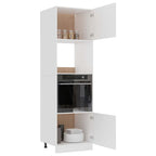 vidaXL Mikrowellenumbauschrank Lyon Weiß 60x57x207 cm Holzwerkstoff