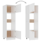 vidaXL Mikrowellenumbauschrank Lyon Weiß 60x57x207 cm Holzwerkstoff