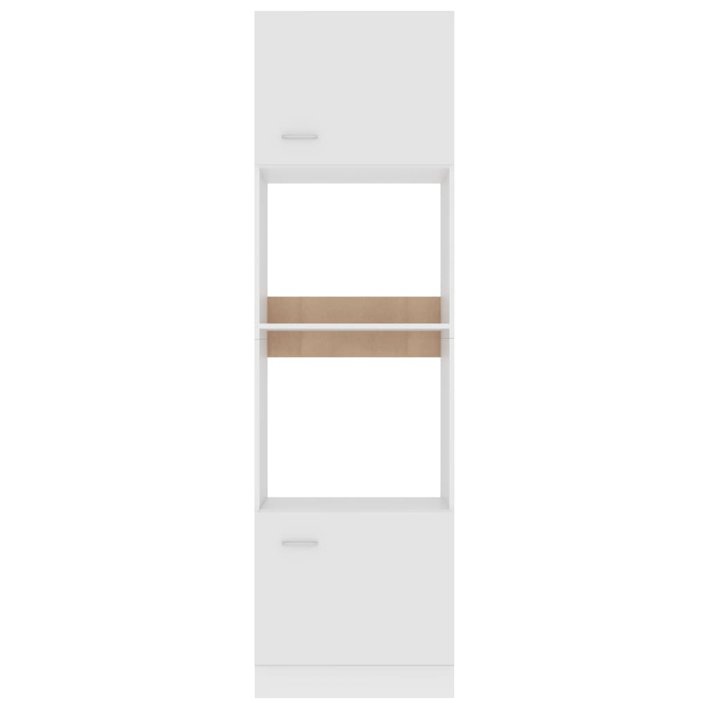 vidaXL Mikrowellenumbauschrank Lyon Weiß 60x57x207 cm Holzwerkstoff