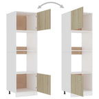 vidaXL Mikrowellenumbauschrank Sonoma-Eiche 60x57x207 cm Holzwerkstoff