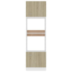 vidaXL Mikrowellenumbauschrank Sonoma-Eiche 60x57x207 cm Holzwerkstoff