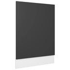 vidaXL Geschirrspülerblende Grau 45x3x67 cm Holzwerkstoff