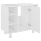 vidaXL Badezimmerschrank Hochglanz-Weiß 60x32x53,5 cm Holzwerkstoff