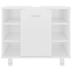 vidaXL Badezimmerschrank Hochglanz-Weiß 60x32x53,5 cm Holzwerkstoff