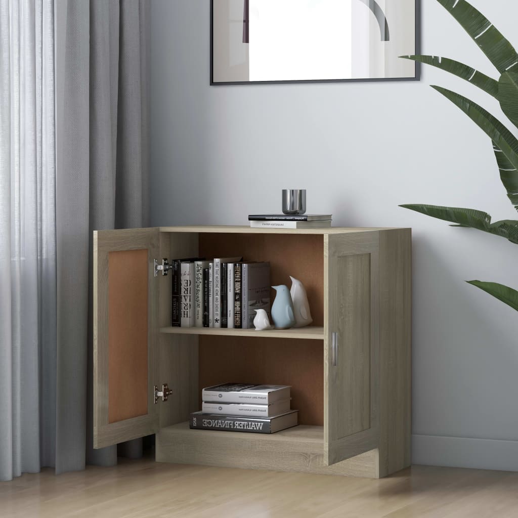 vidaXL Bücherschrank Sonoma-Eiche 82,5x30,5x80 cm Holzwerkstoff