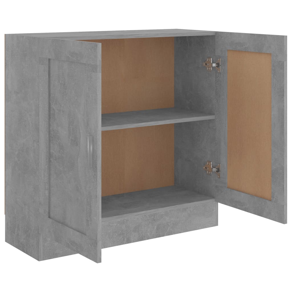 vidaXL Bücherschrank Betongrau 82,5x30,5x80 cm Holzwerkstoff