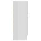 vidaXL Bücherschrank Hochglanz-Weiß 82,5x30,5x80 cm Holzwerkstoff