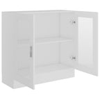 vidaXL Vitrinenschrank Weiß 82,5x30,5x80 cm Holzwerkstoff