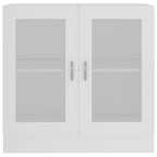 vidaXL Vitrinenschrank Weiß 82,5x30,5x80 cm Holzwerkstoff