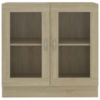 vidaXL Vitrinenschrank Sonoma-Eiche 82,5x30,5x80 cm Holzwerkstoff