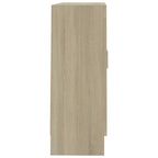 vidaXL Vitrinenschrank Sonoma-Eiche 82,5x30,5x80 cm Holzwerkstoff