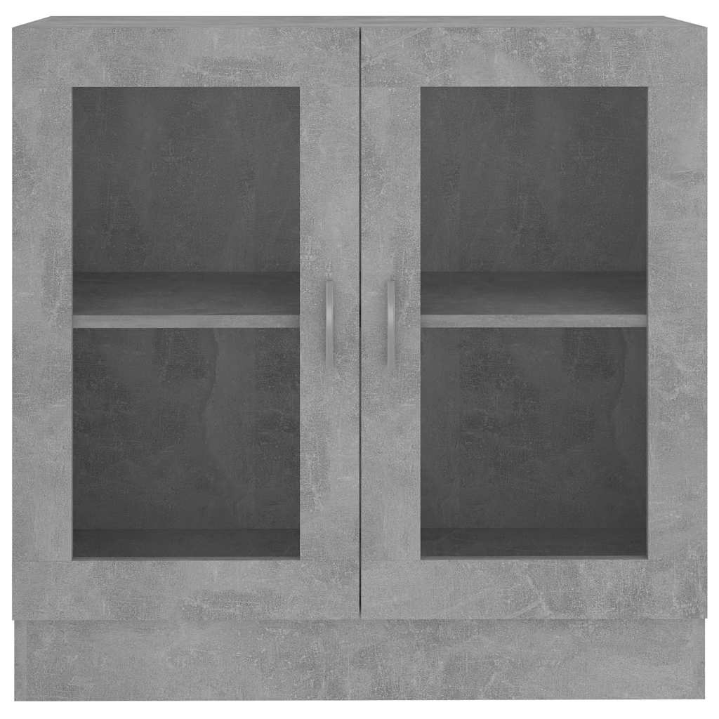 vidaXL Vitrinenschrank Betongrau 82,5x30,5x80 cm Holzwerkstoff