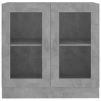 vidaXL Vitrinenschrank Betongrau 82,5x30,5x80 cm Holzwerkstoff