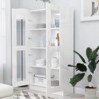 vidaXL Vitrinenschrank Hochglanz-Weiß 82,5x30,5x150 cm Holzwerkstoff