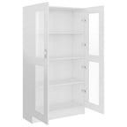 vidaXL Vitrinenschrank Hochglanz-Weiß 82,5x30,5x150 cm Holzwerkstoff