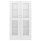 vidaXL Vitrinenschrank Hochglanz-Weiß 82,5x30,5x150 cm Holzwerkstoff