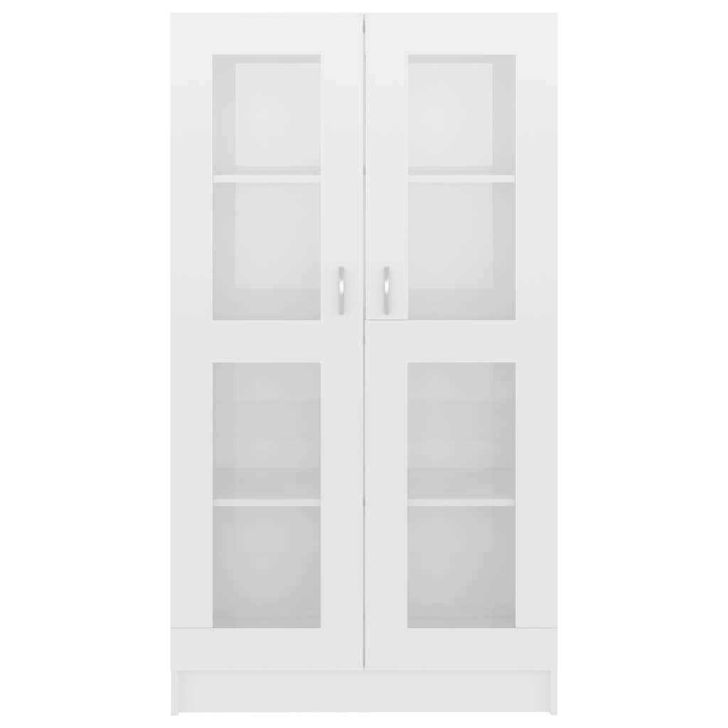 vidaXL Vitrinenschrank Hochglanz-Weiß 82,5x30,5x150 cm Holzwerkstoff