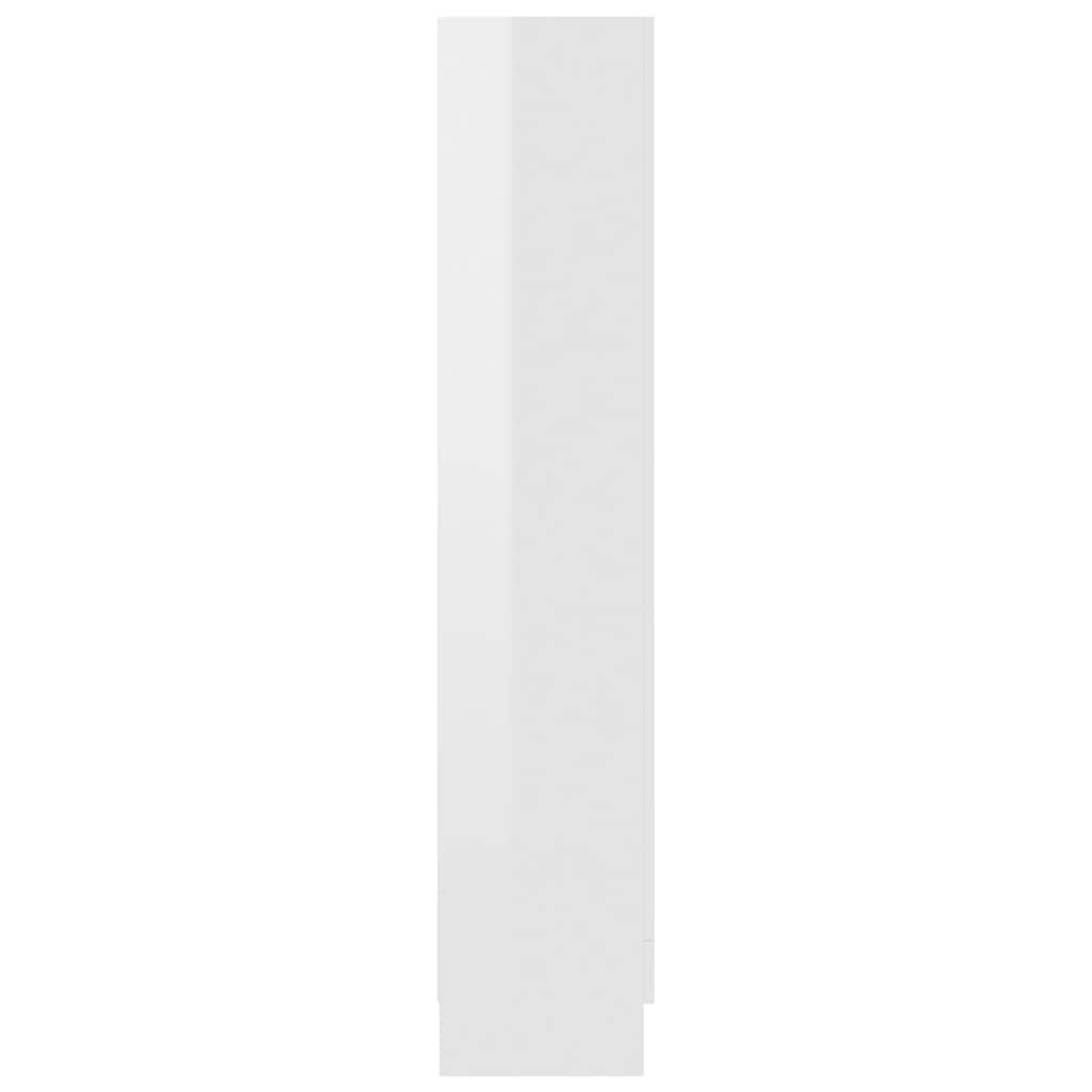 vidaXL Vitrinenschrank Hochglanz-Weiß 82,5x30,5x150 cm Holzwerkstoff