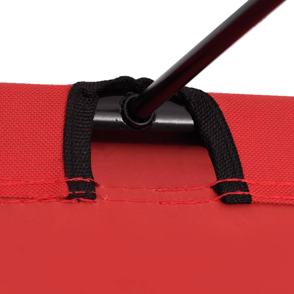 vidaXL Campingliege 180x60x19 cm Oxford-Gewebe und Stahl Rot