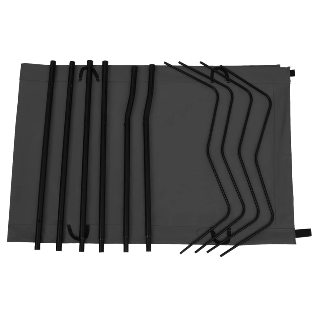 vidaXL Campingbetten 2 Stk. 180x60x19 cm Oxford-Gewebe Stahl Schwarz