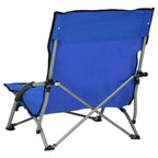 vidaXL Klappbare Strandstühle 2 Stk. Blau Stoff