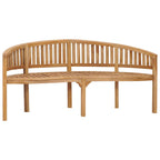 vidaXL Bananenbank 180 cm Massivholz Teak