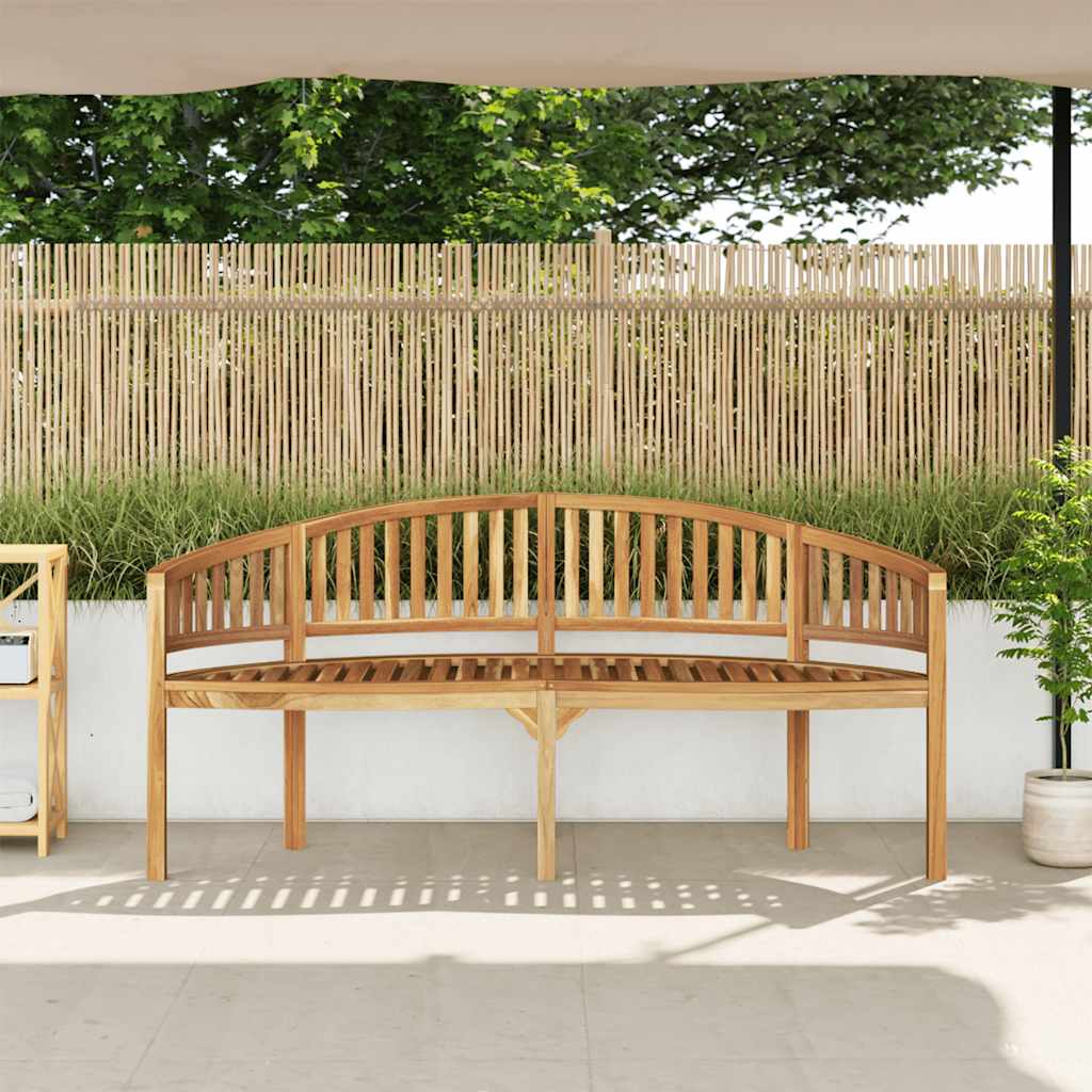 vidaXL Bananenbank 180 cm Massivholz Teak