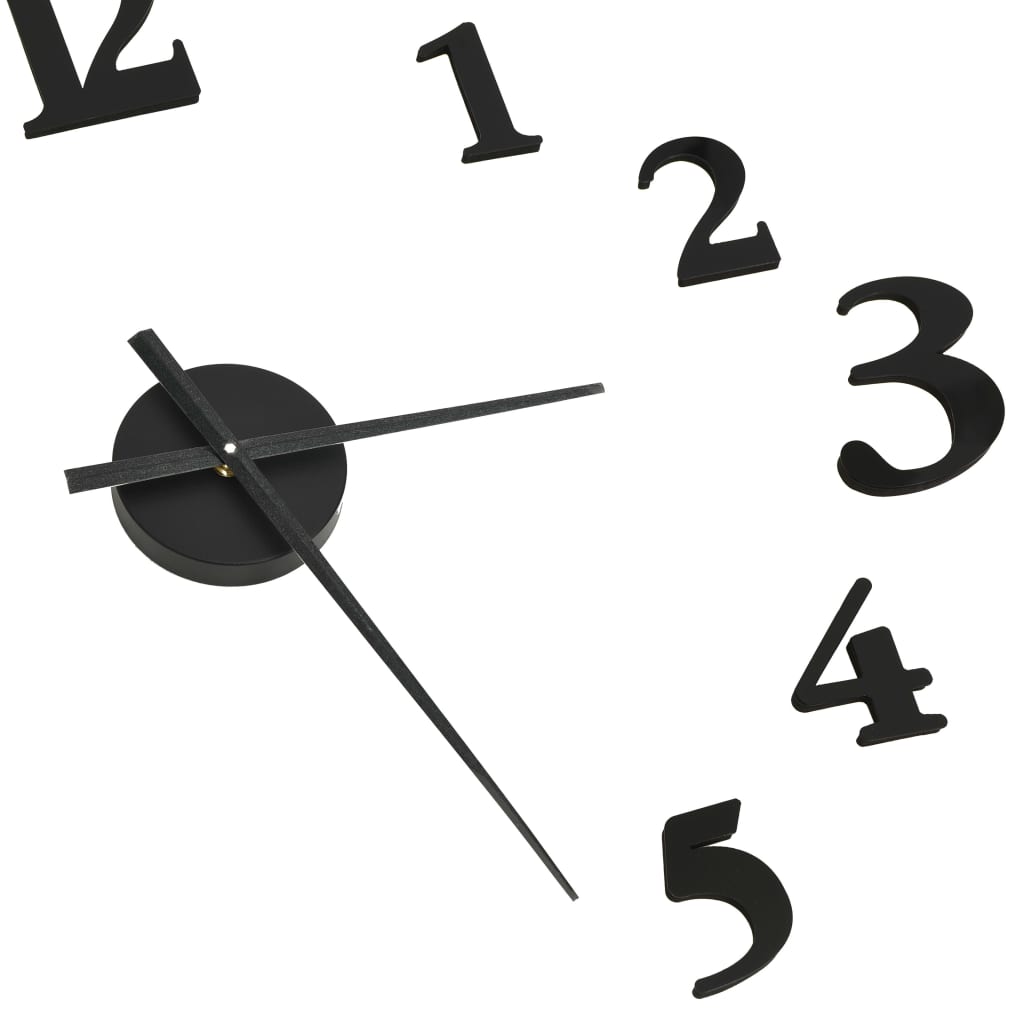 vidaXL 3D-Wanduhr Modernes Design Schwarz und Weiß 100 cm XXL