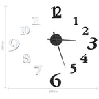 vidaXL 3D-Wanduhr Modernes Design Schwarz und Weiß 100 cm XXL