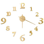vidaXL 3D-Wanduhr Modernes Design Golden 100 cm XXL